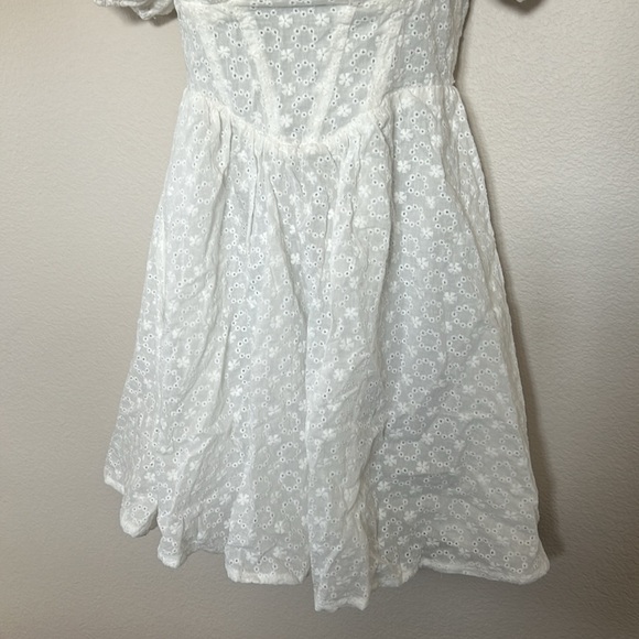 Princess Polly Darso White Puff Sleeve Sweetheart Neck Mini Dress - Picture 6 of 11